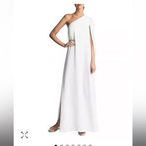 REISS Nina One Shoulder Cape Maxi Dress
